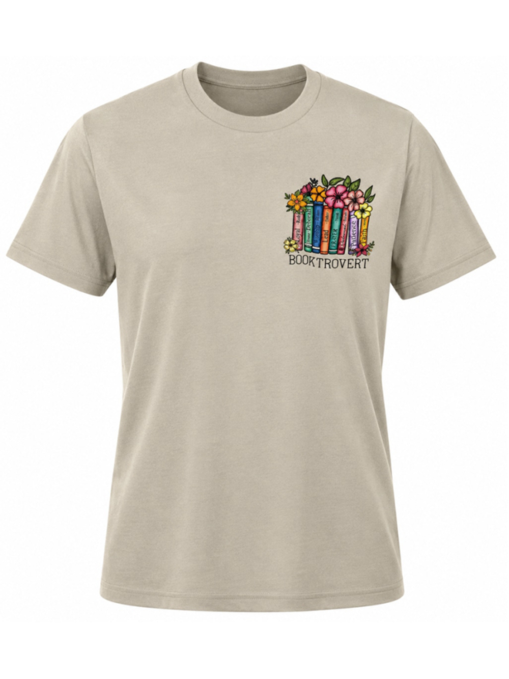 Booktrovert Colorful Graphic Tee Readers Book Lovers Custom Short Sleeve Short